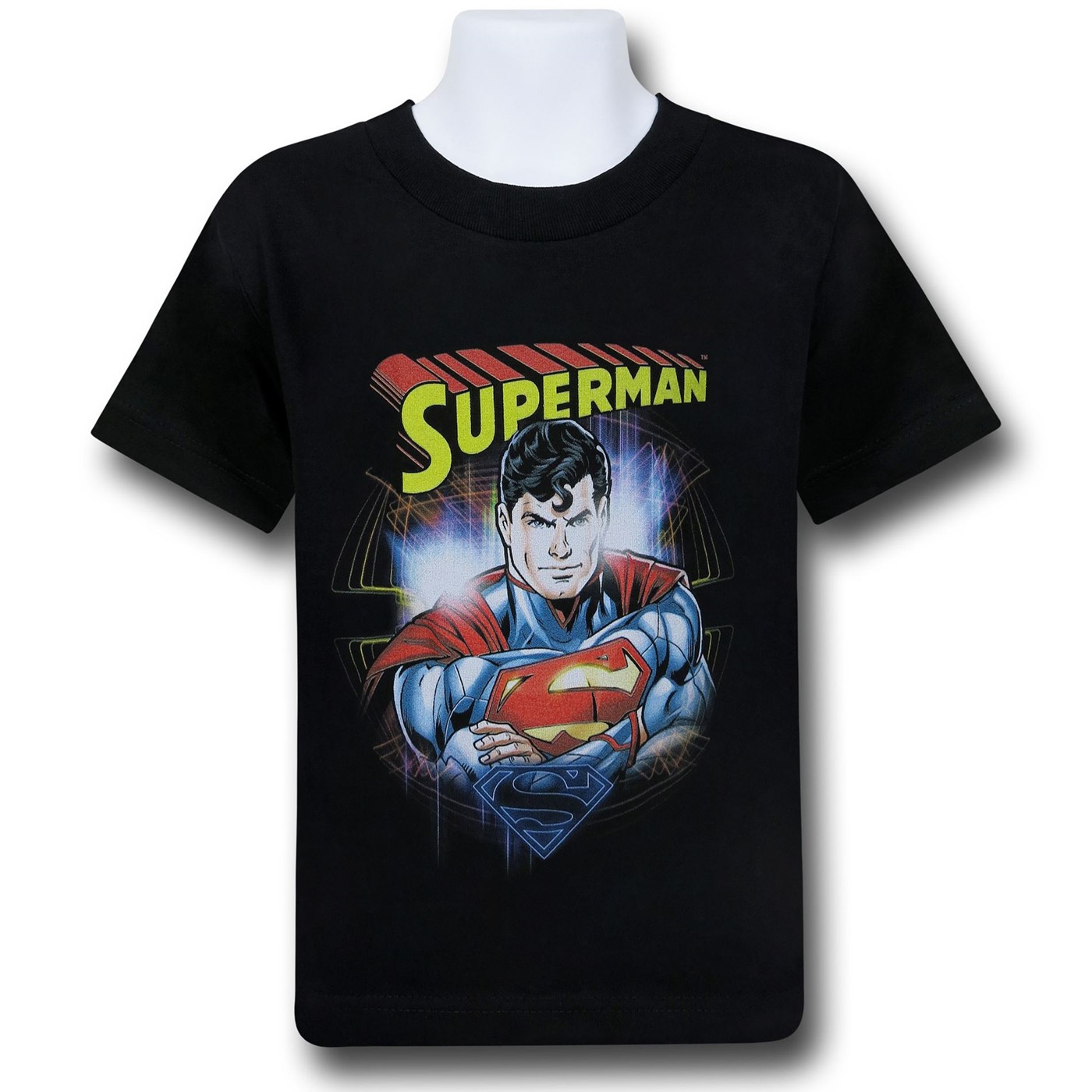 Superman Glam Kids T-Shirt, Black