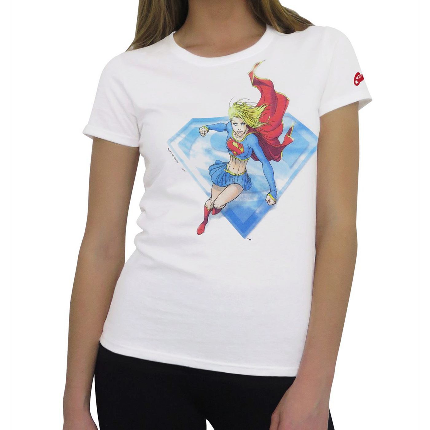 Supergirl by Michael Turner Women's T-Shirt, White