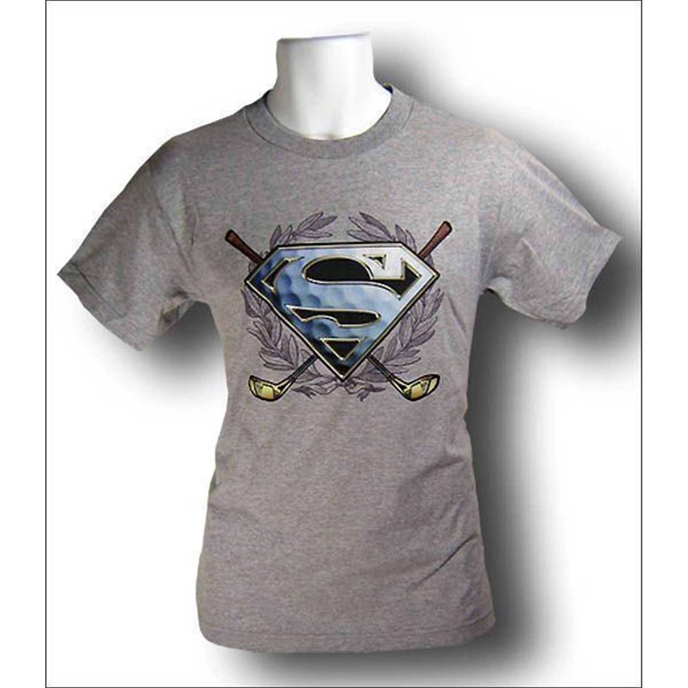 Superman T-Shirt Golf Logo, Grey