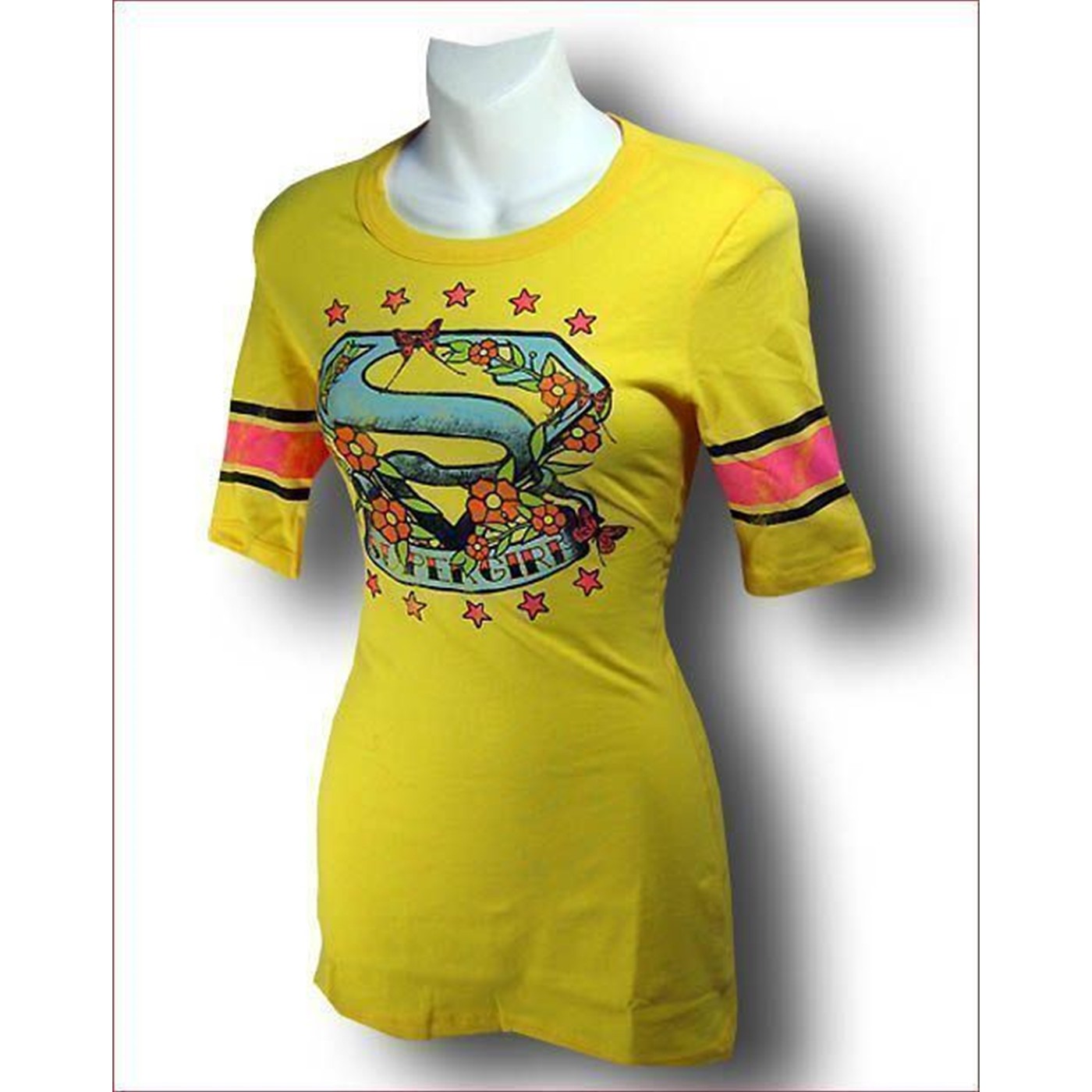 Supergirl T-Shirt Yellow Tattoo T-Shirt, Yellow