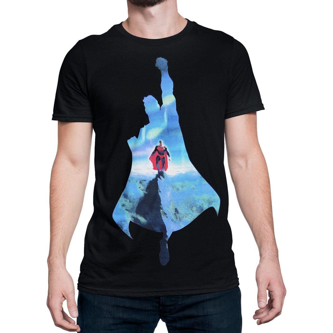 Superman Image Trap Men's T-Shirt, Black