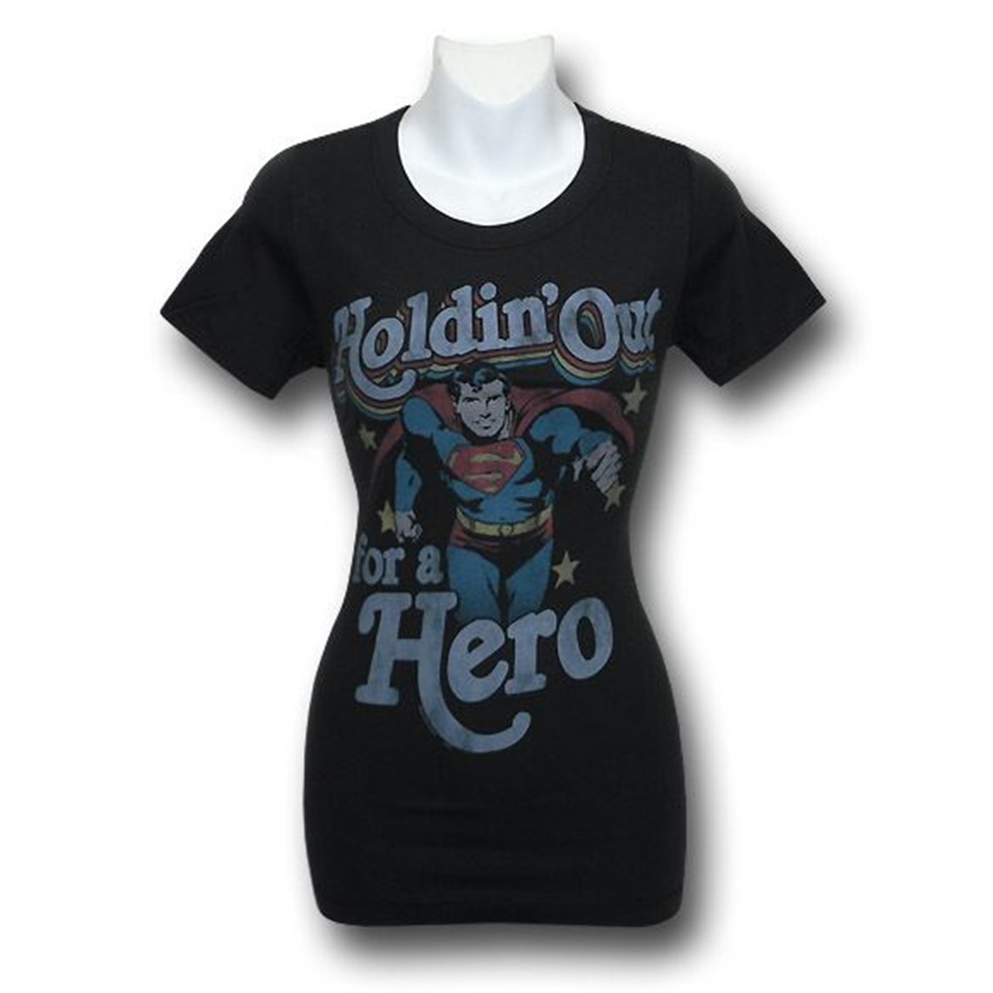 Superman Junk Food Holdin' Out Jr T-Shirt, Black