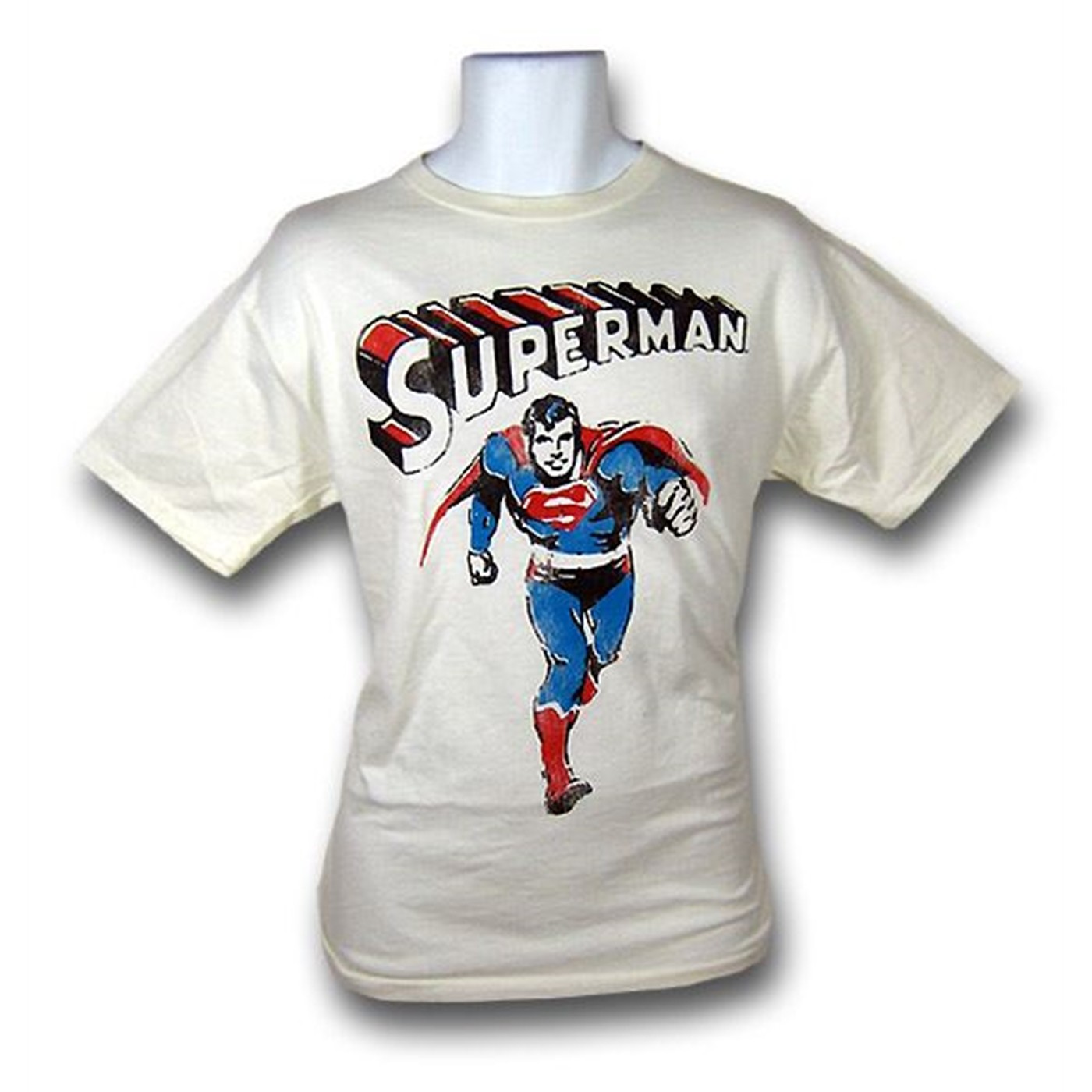Superman Junk Food Running Creme T-Shirt, White