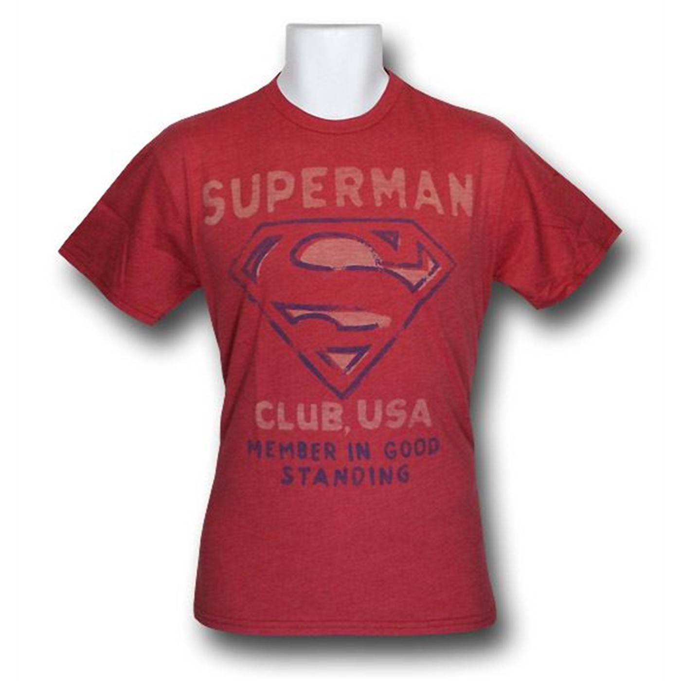 Superman Club Good Standing Junk Food T-Shirt, Red