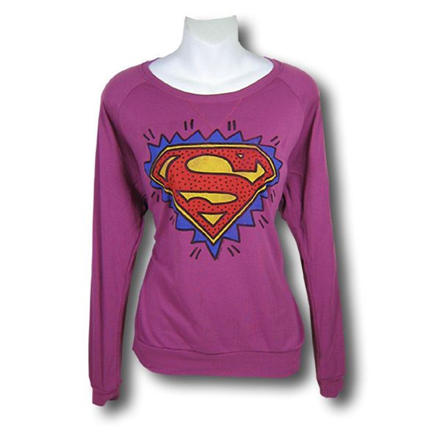 Superman Juniors Purple Junk Food Long Sleeve, Purple