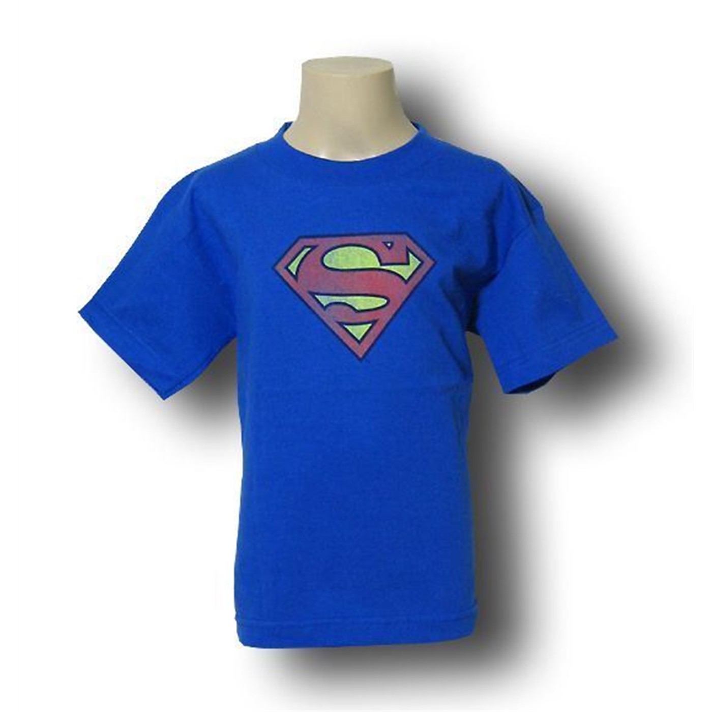 Superman Kids Distressed Symbol T-Shirt, Blue