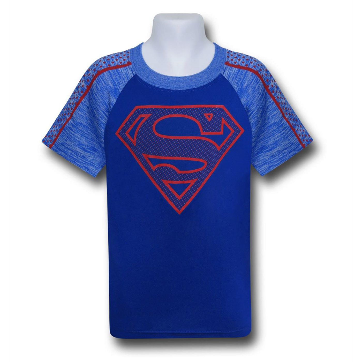 Superman Kids Symbol on Blue Space Dye T-Shirt, Blue