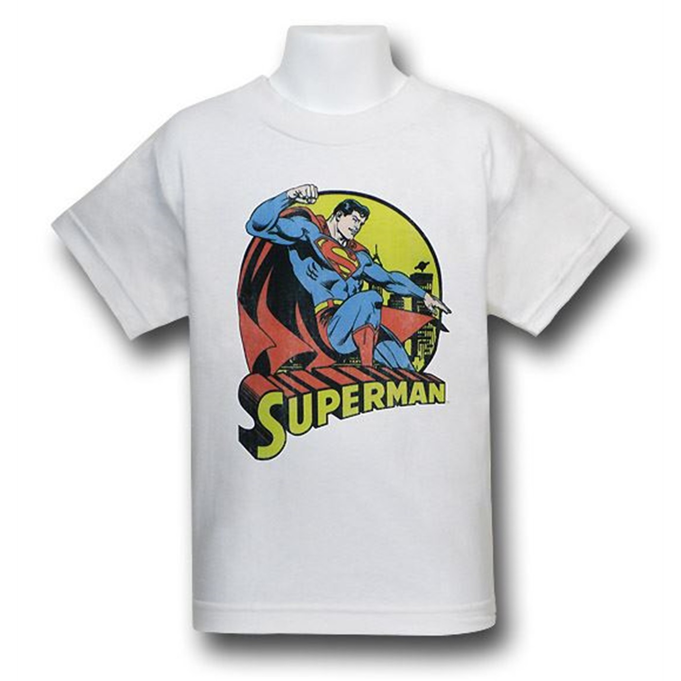 Superman Classic Circle Kids T-Shirt, White