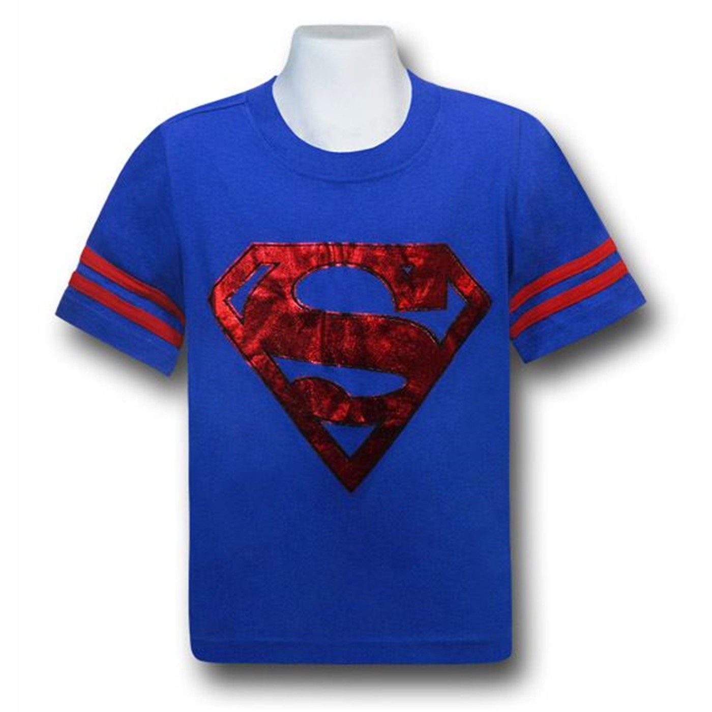 Superman Kids Foil Symbol Athletic T-Shirt, Blue