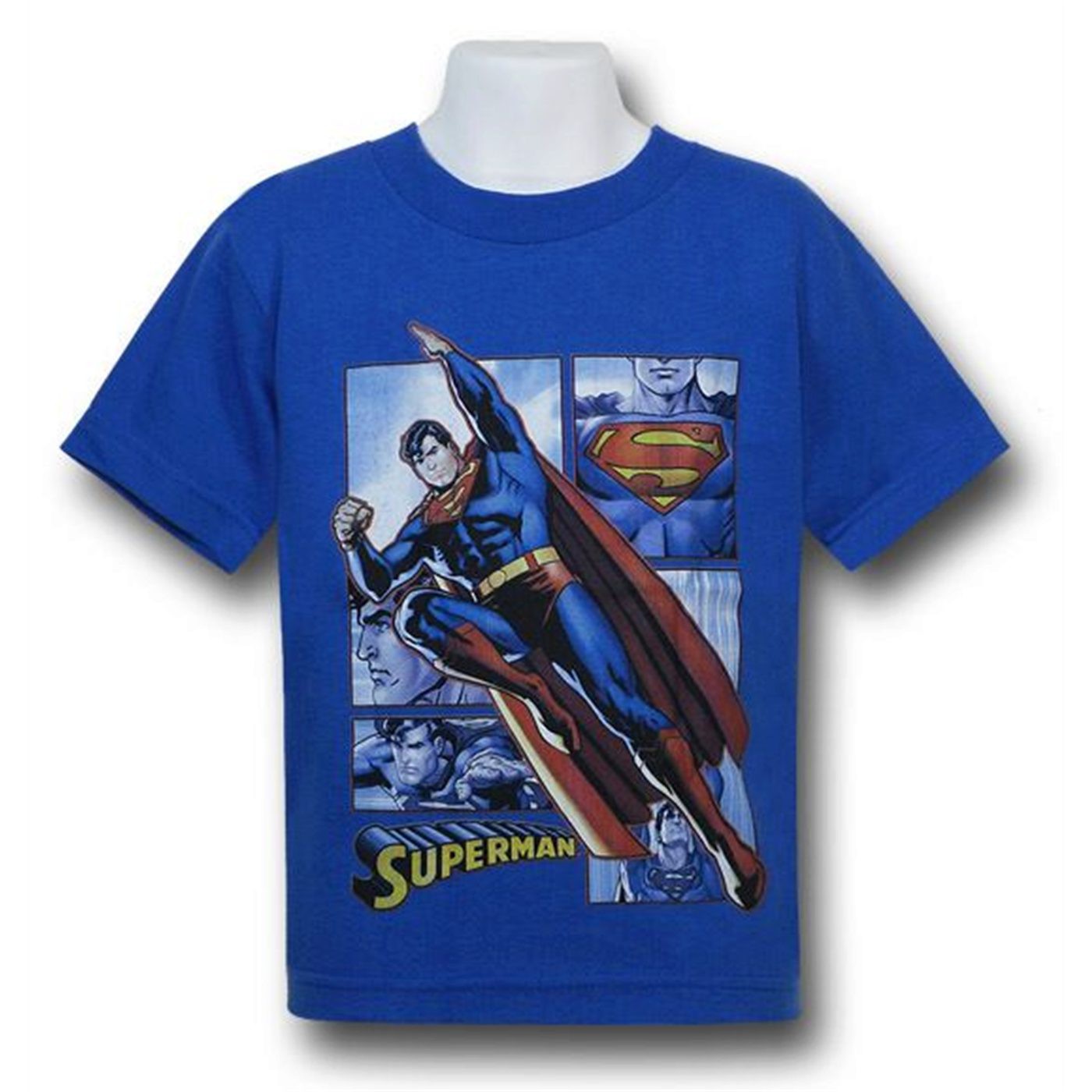 Superman Kids Over Boxes T-Shirt, Blue