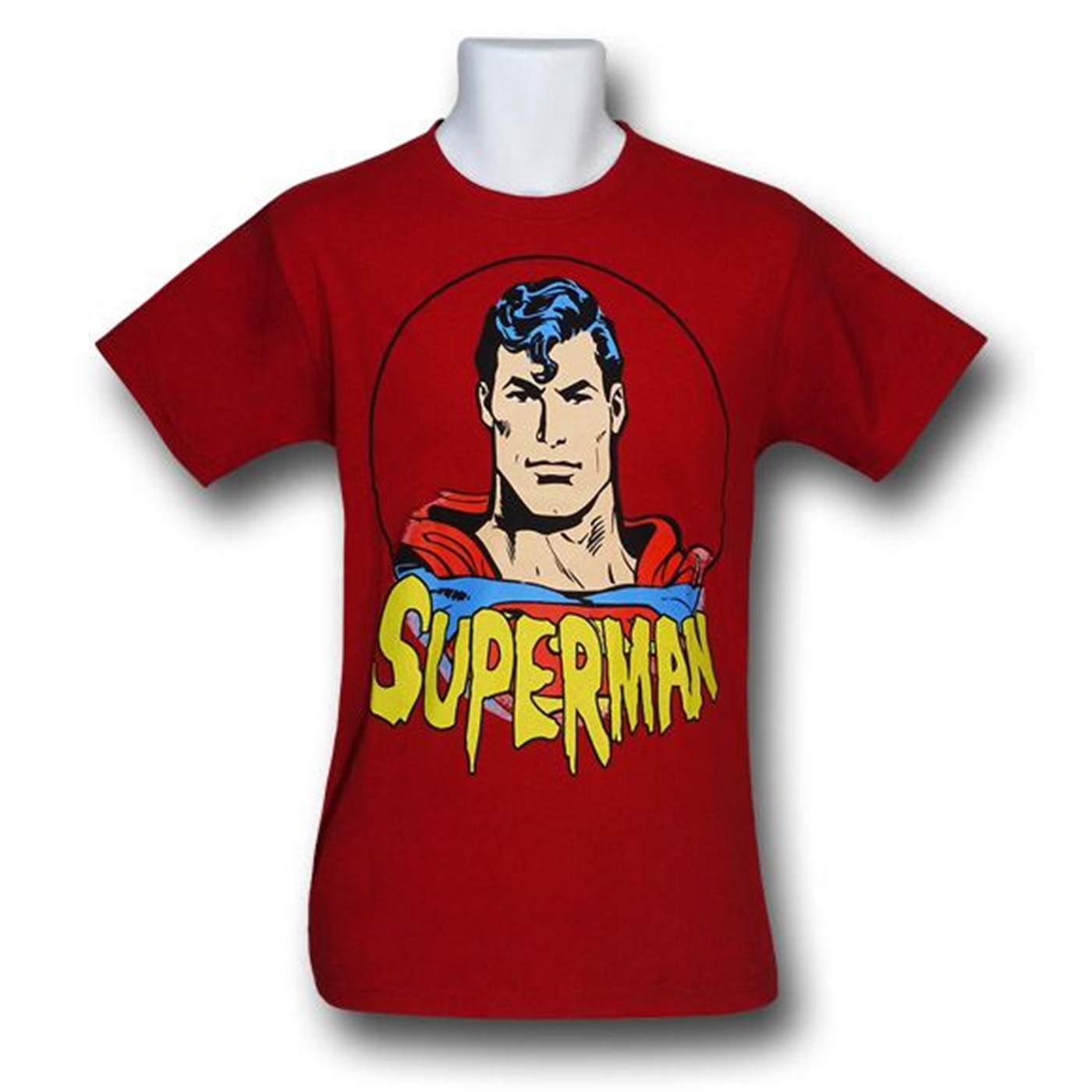 Superman Steel Visage Kids T-Shirt, Red