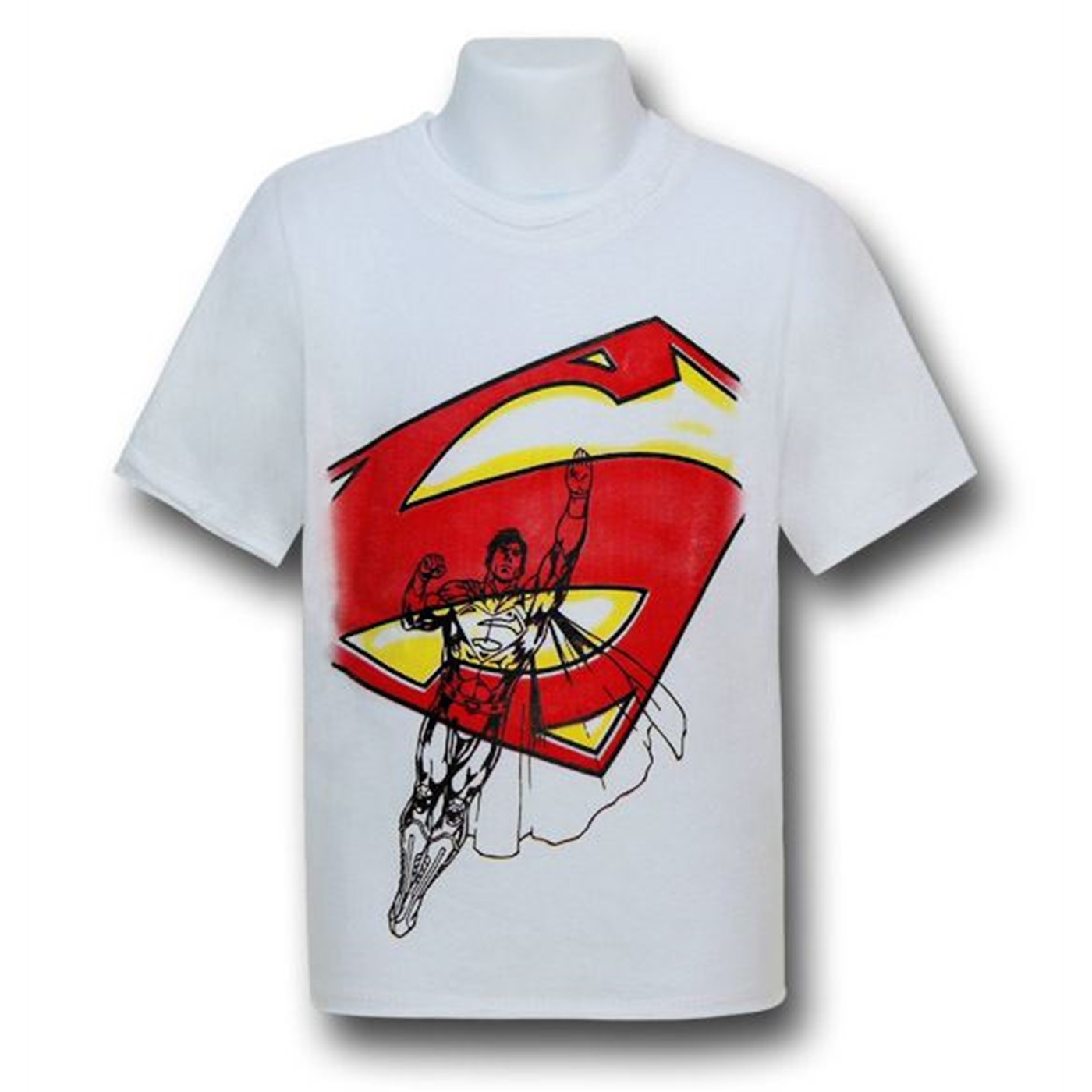 Superman Transparent Flight Kids T-Shirt, White