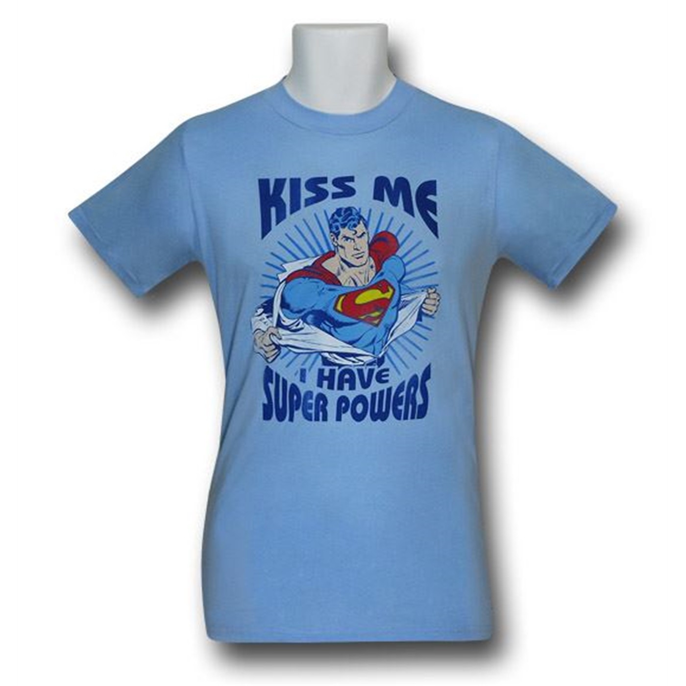 Superman Kiss Me I Have Super Powers, Blue