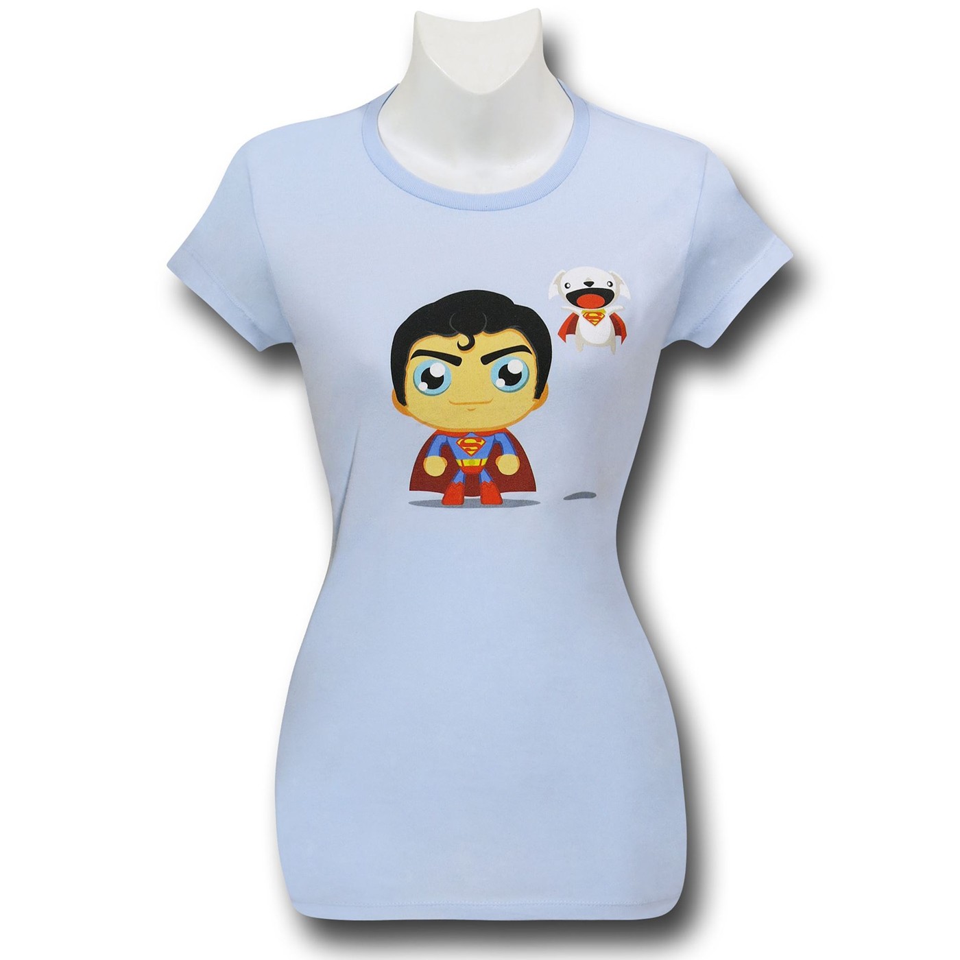 Superman & Krypto Kawaii Women's T-Shirt, Blue
