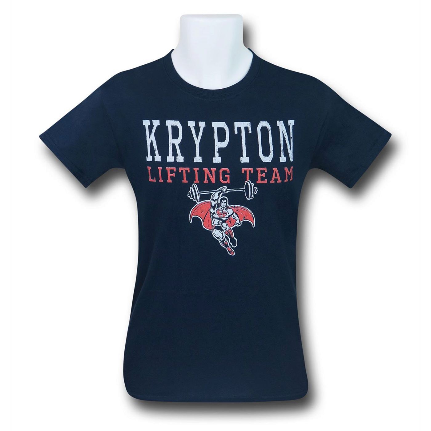 Superman Krypton Lifting Team Men's T-Shirt, Blue