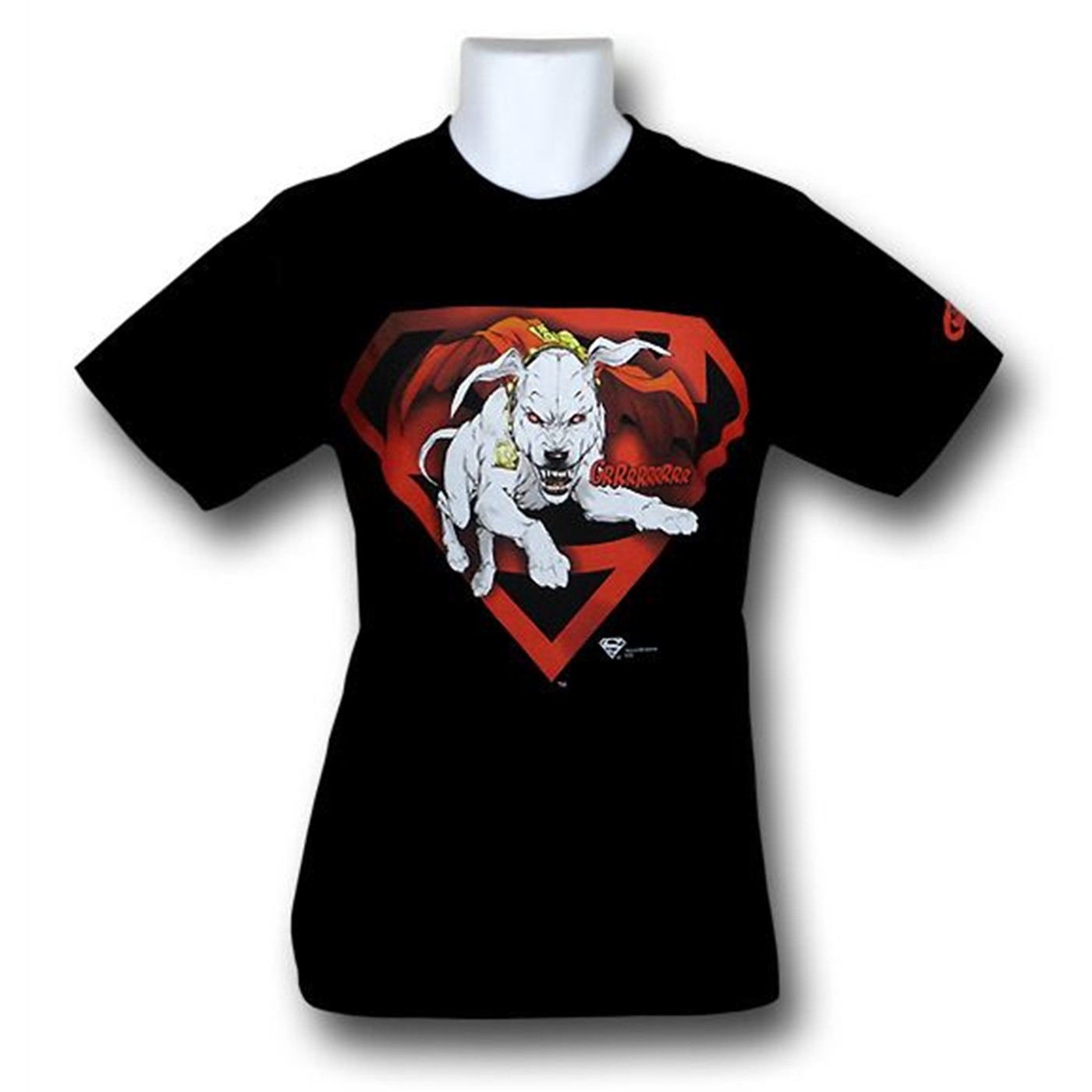 Superman Krypto Mad Dog II T-Shirt, Black