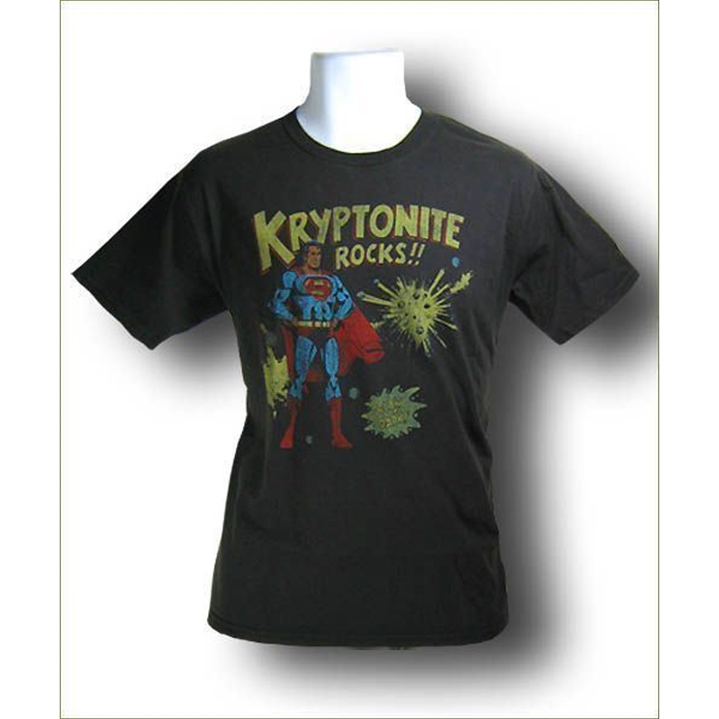 Superman T-Shirt Kryptonite Rocks by Junk Food, Brown