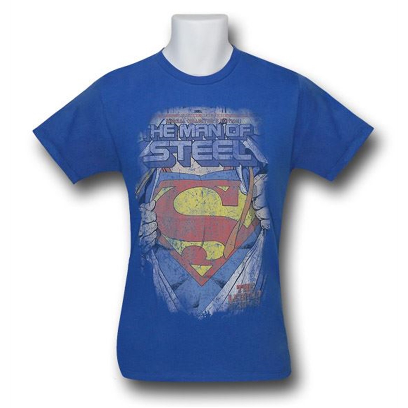 Superman Shield Revealed (30 Single) T-Shirt, Blue