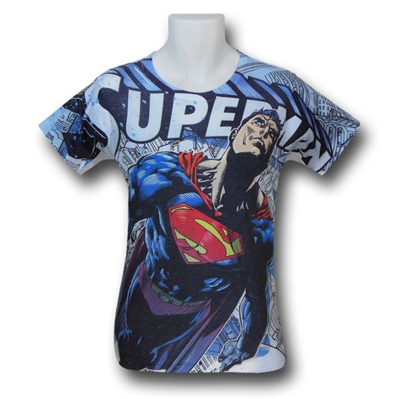Superman Logo Flight Sublimated T-Shirt, White