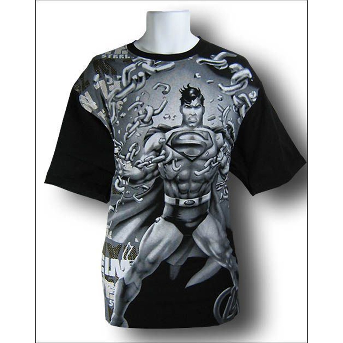 Lot 29 T-Shirts Superman T-Shirt Black Airbrush, Black