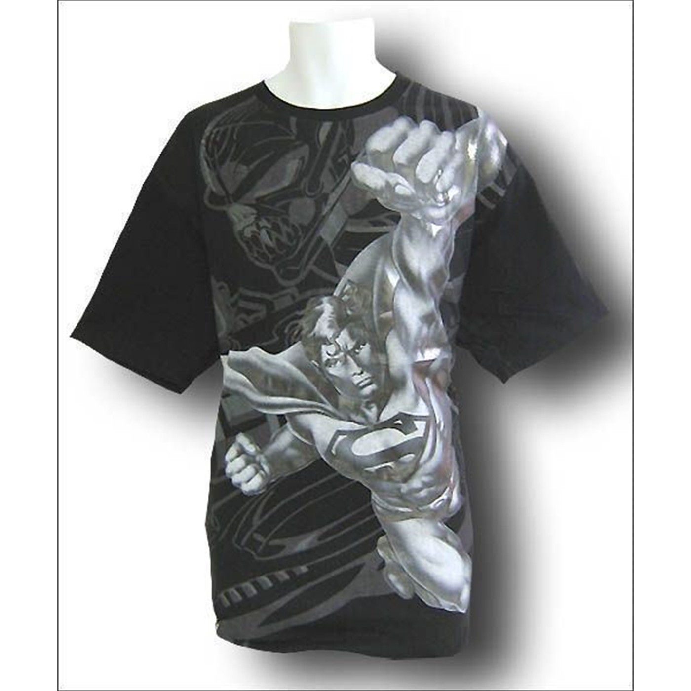 Lot 29 T-Shirt Superman T-Shirt Foil Airbrush, Black