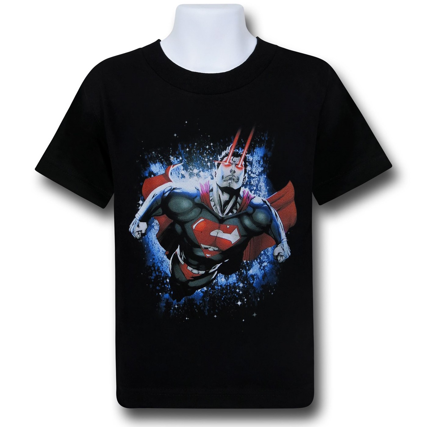 Superman Laser Flight Kids T-Shirt, Black