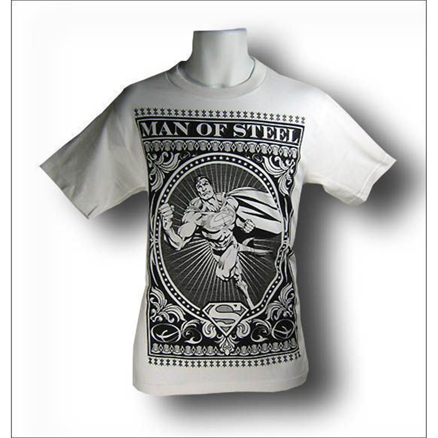 Superman Man Of Steel T-Shirt, White