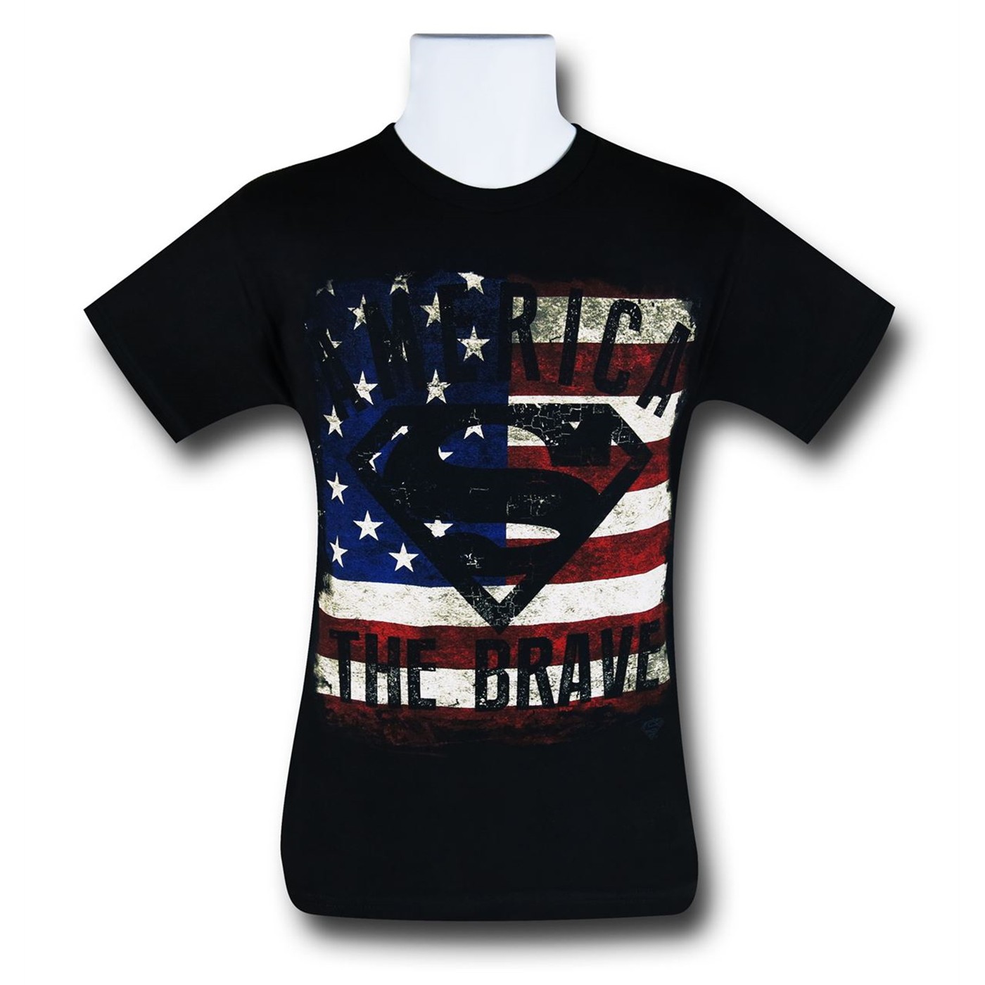 Superman America the Brave T-Shirt, Black