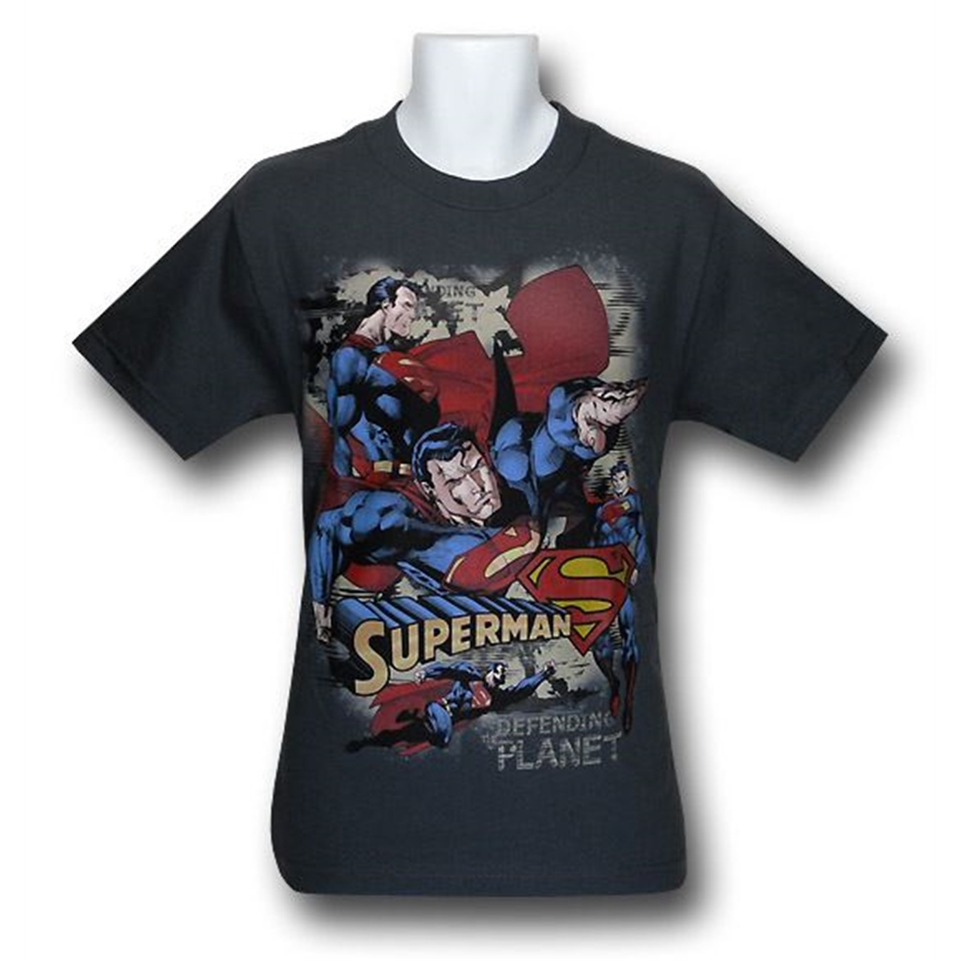 Superman Montage Defender T-Shirt, Grey
