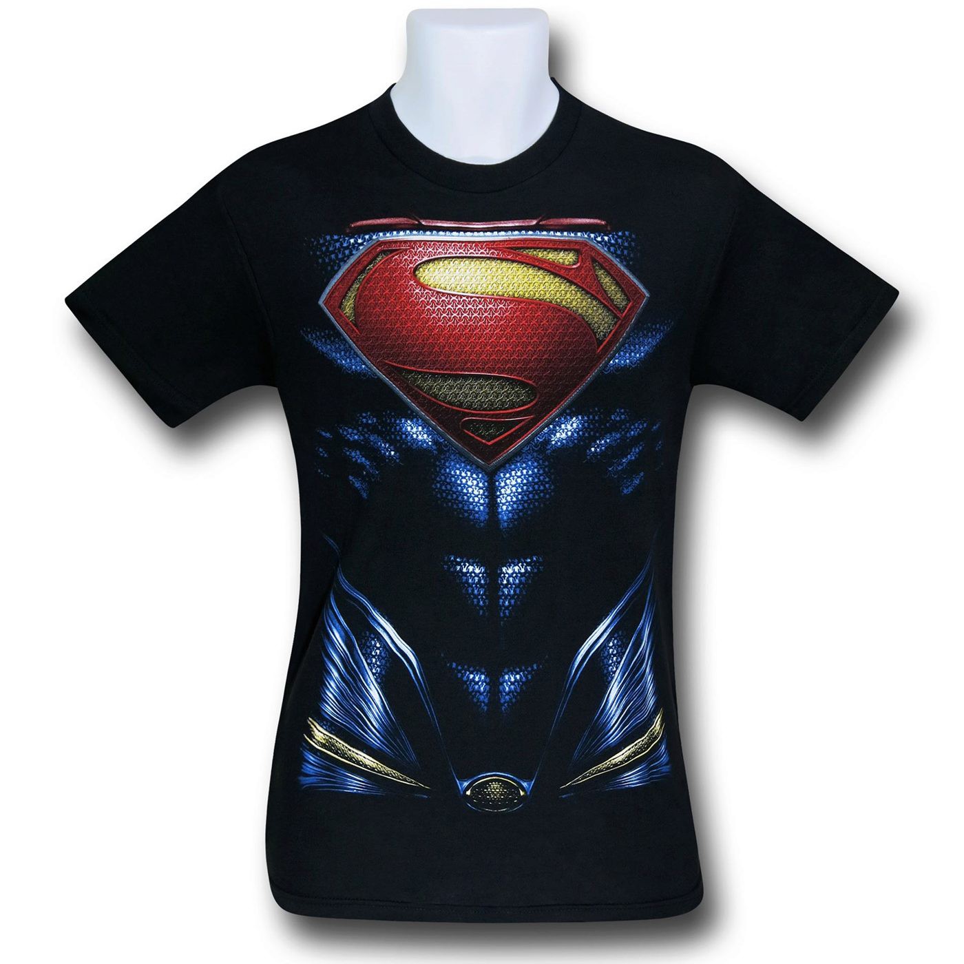 Superman Man of Steel Armor Costume T-Shirt, Black