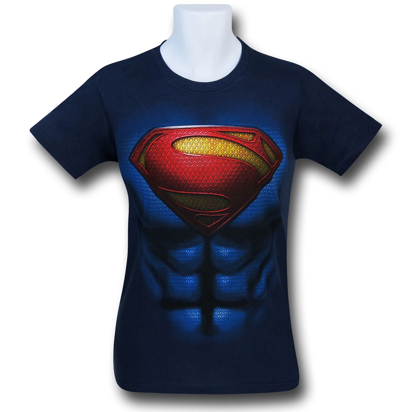 Superman Man Of Steel Costume T-Shirt, Blue