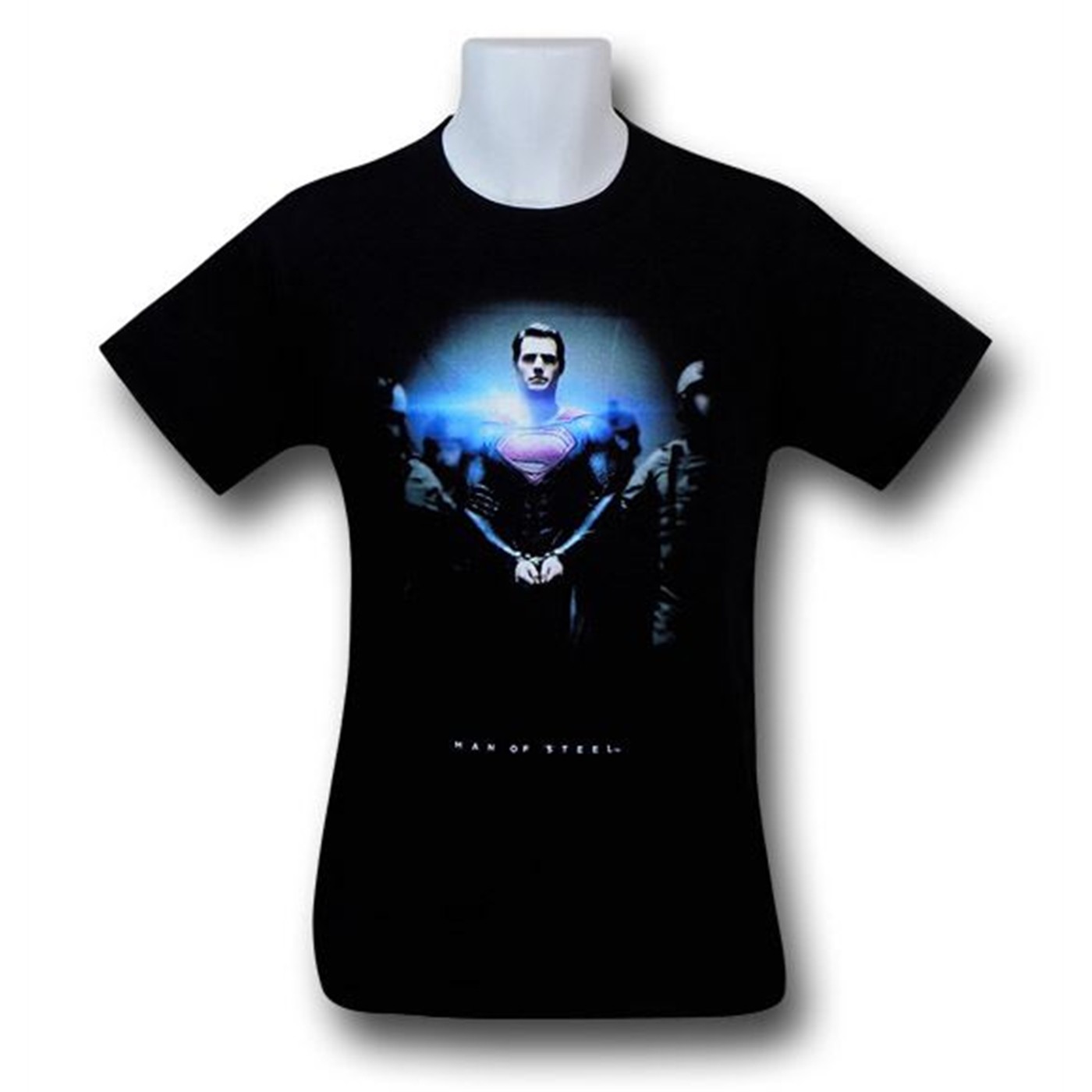 Superman Man of Steel Handcuffed T-Shirt, Black