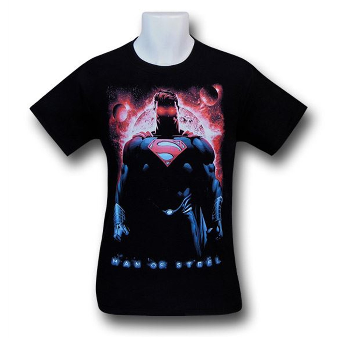 Superman Man of Steel Red Son T-Shirt, Black