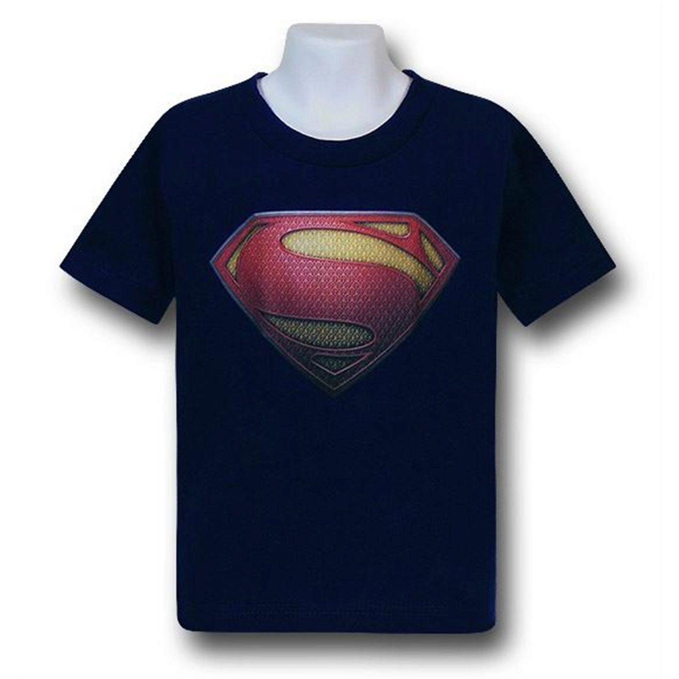 Superman Man Of Steel Symbol Kids T-Shirt, Blue