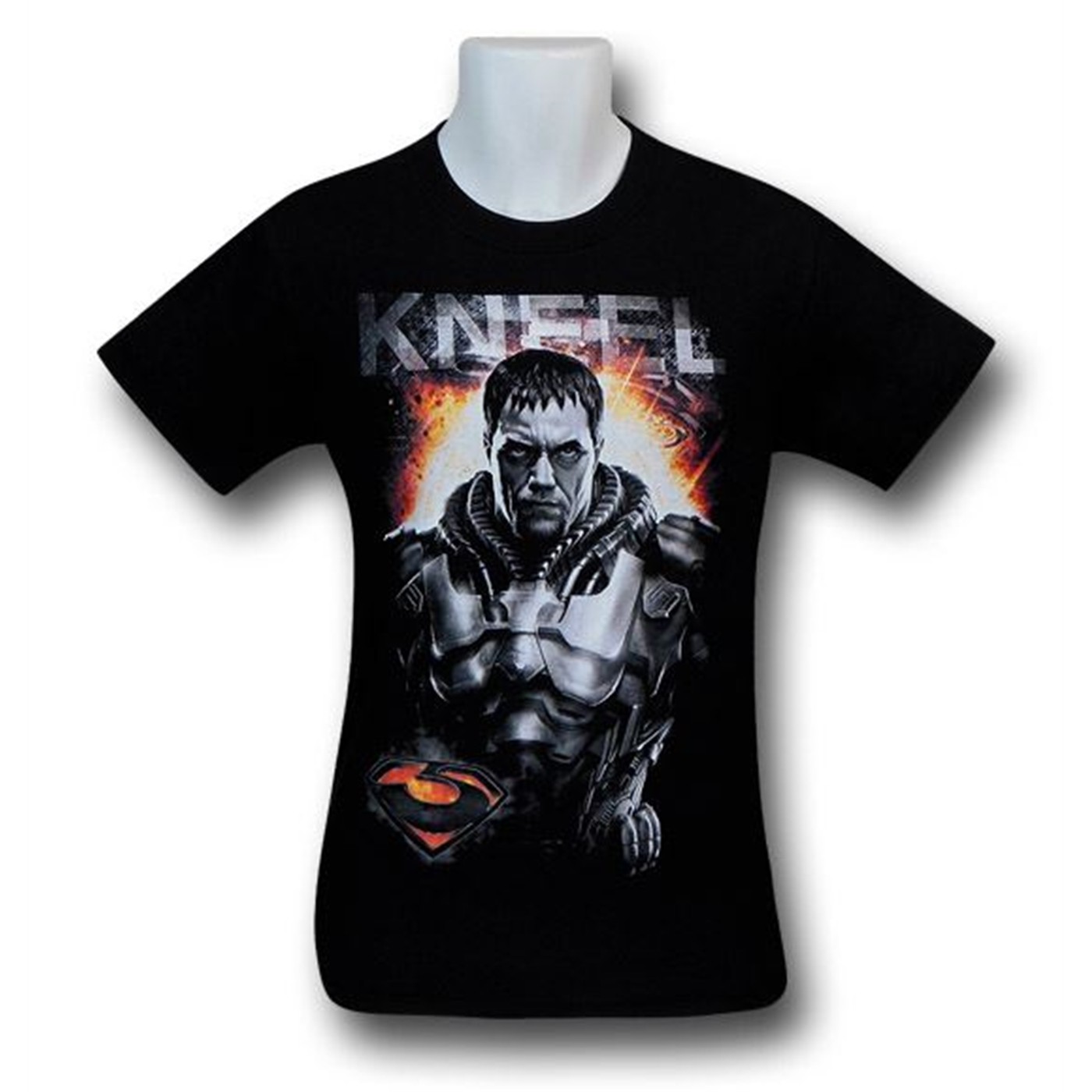 Superman Man of Steel Zod Kneel T-Shirt, Black