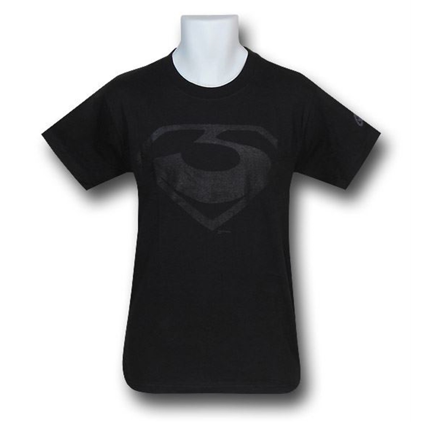 Man of Steel Zod Symbol Tone On Tone T-Shirt, Black
