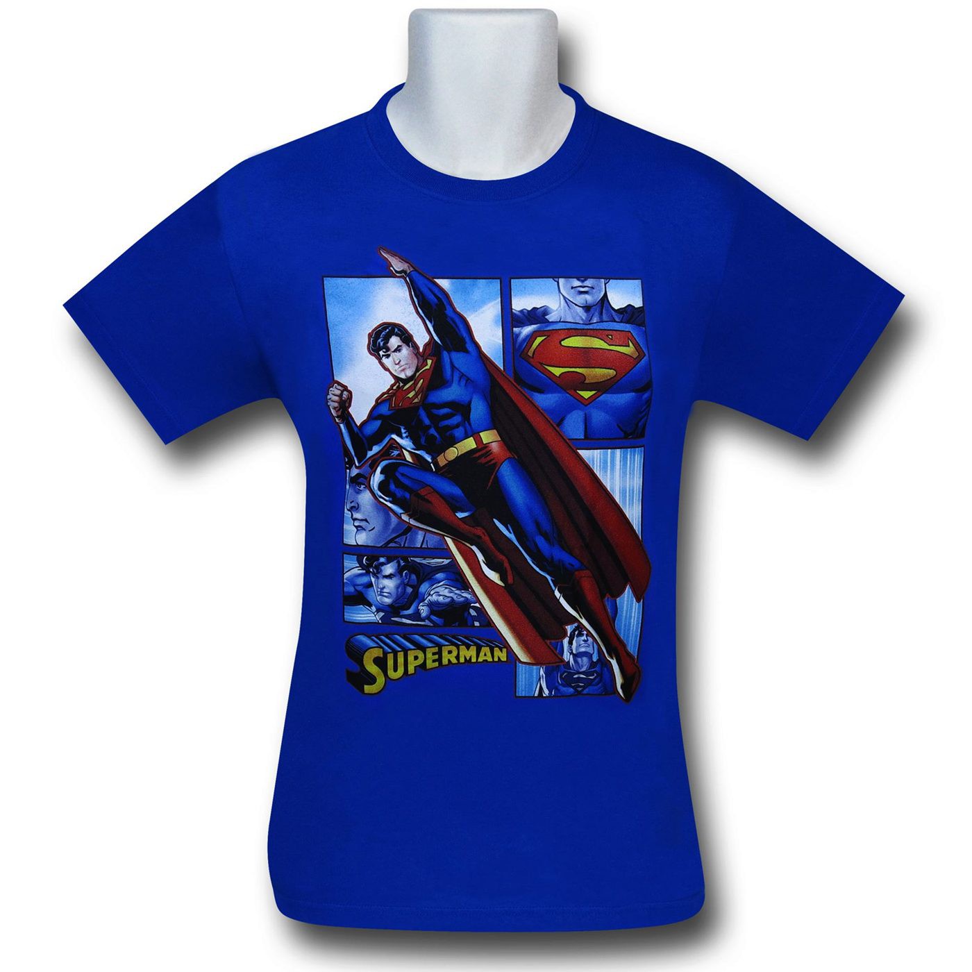 Superman Over Boxes T-Shirt, Blue