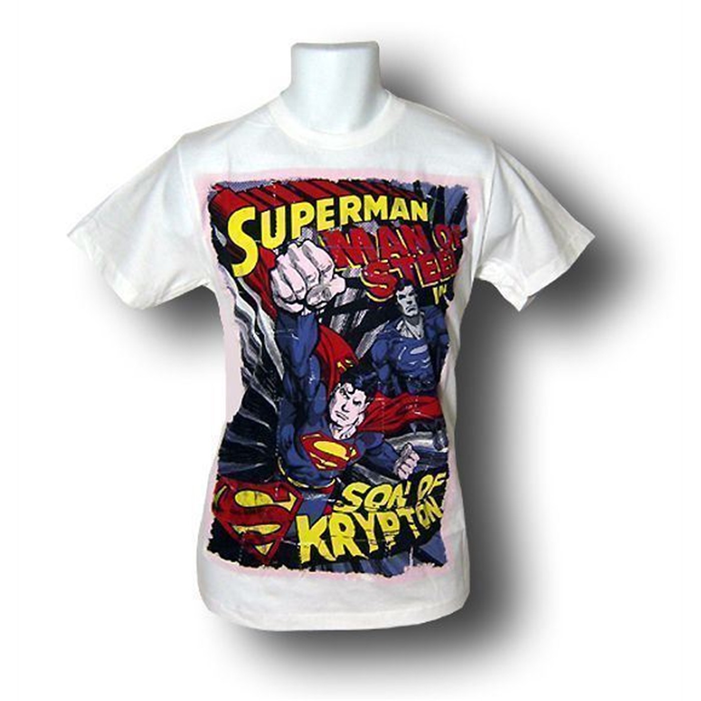 Superman Comic Movie Poster T-Shirt, White