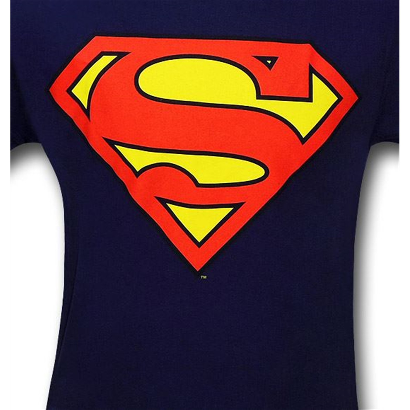 The Superman Symbol T-Shirt on Navy Blue