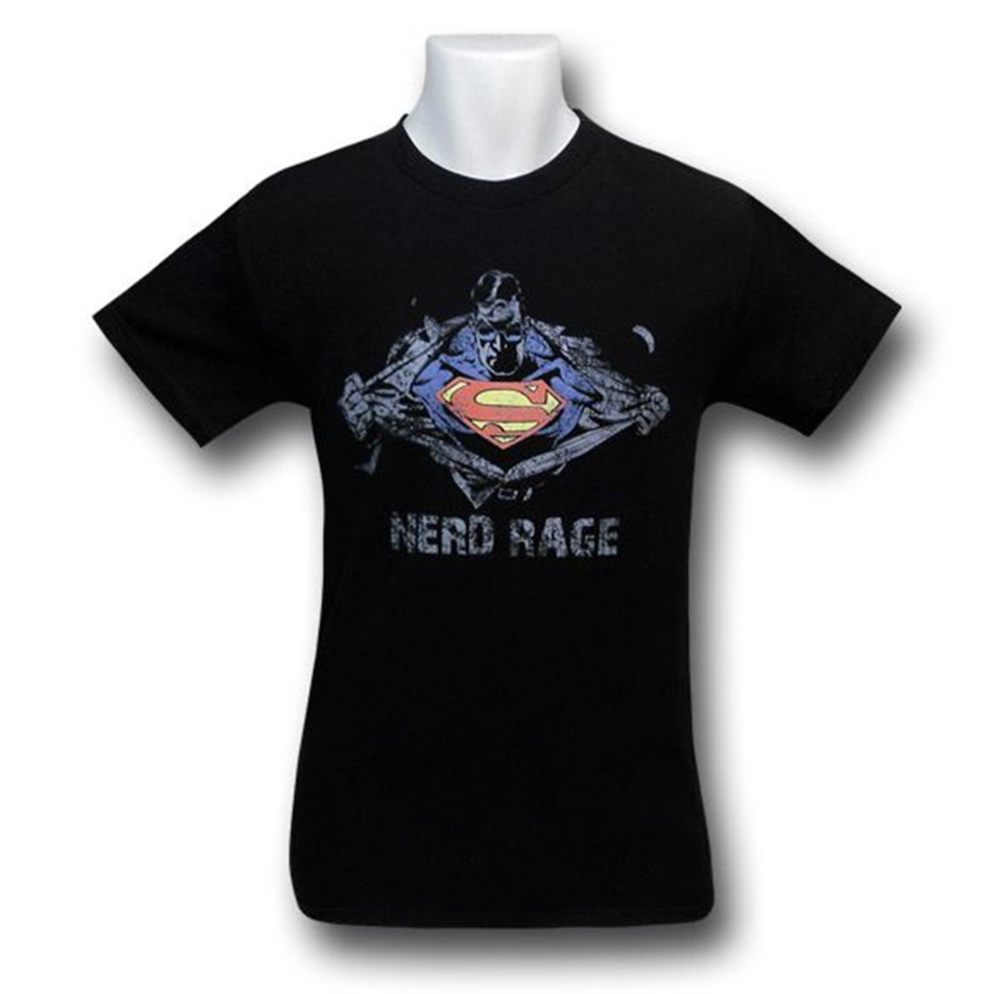 Superman Nerd Rage T-Shirt, Black