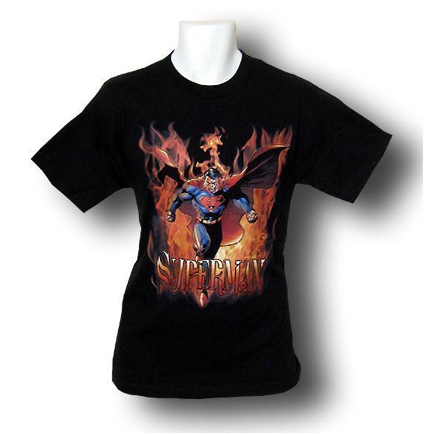 Superman Out of the Fire T-Shirt, Black