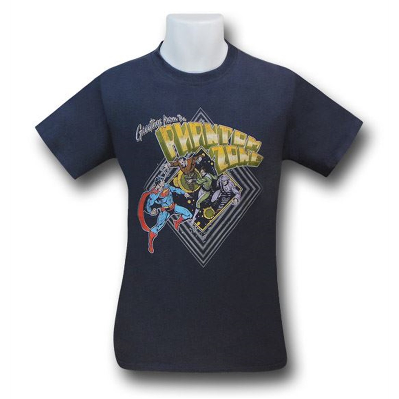 Superman Greetings from the Phantom Zone T-Shirt, Grey