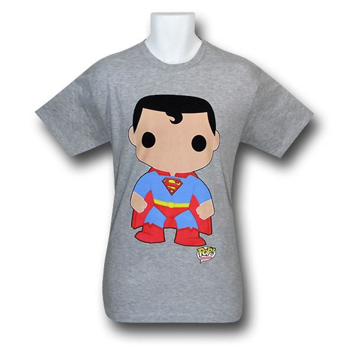 Superman Pop Heroes 30 Single T-Shirt, Grey