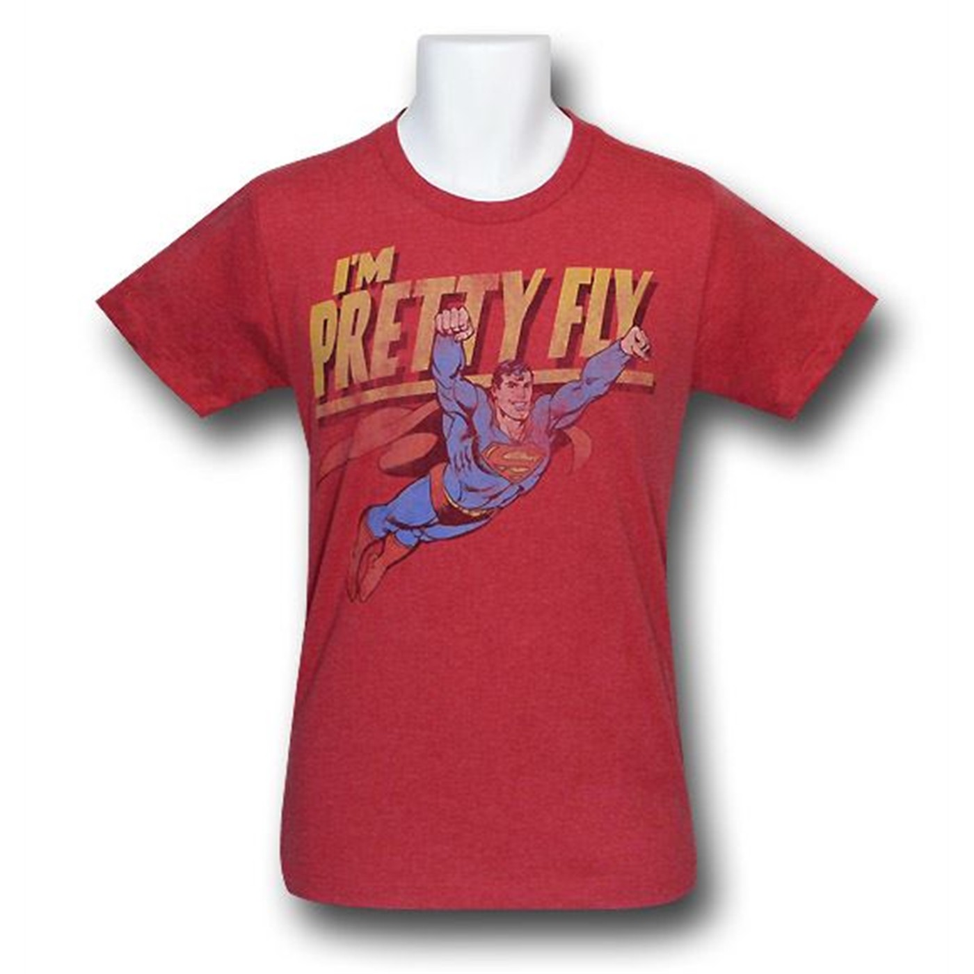Superman Pretty Fly Heather Red T-Shirt, Red
