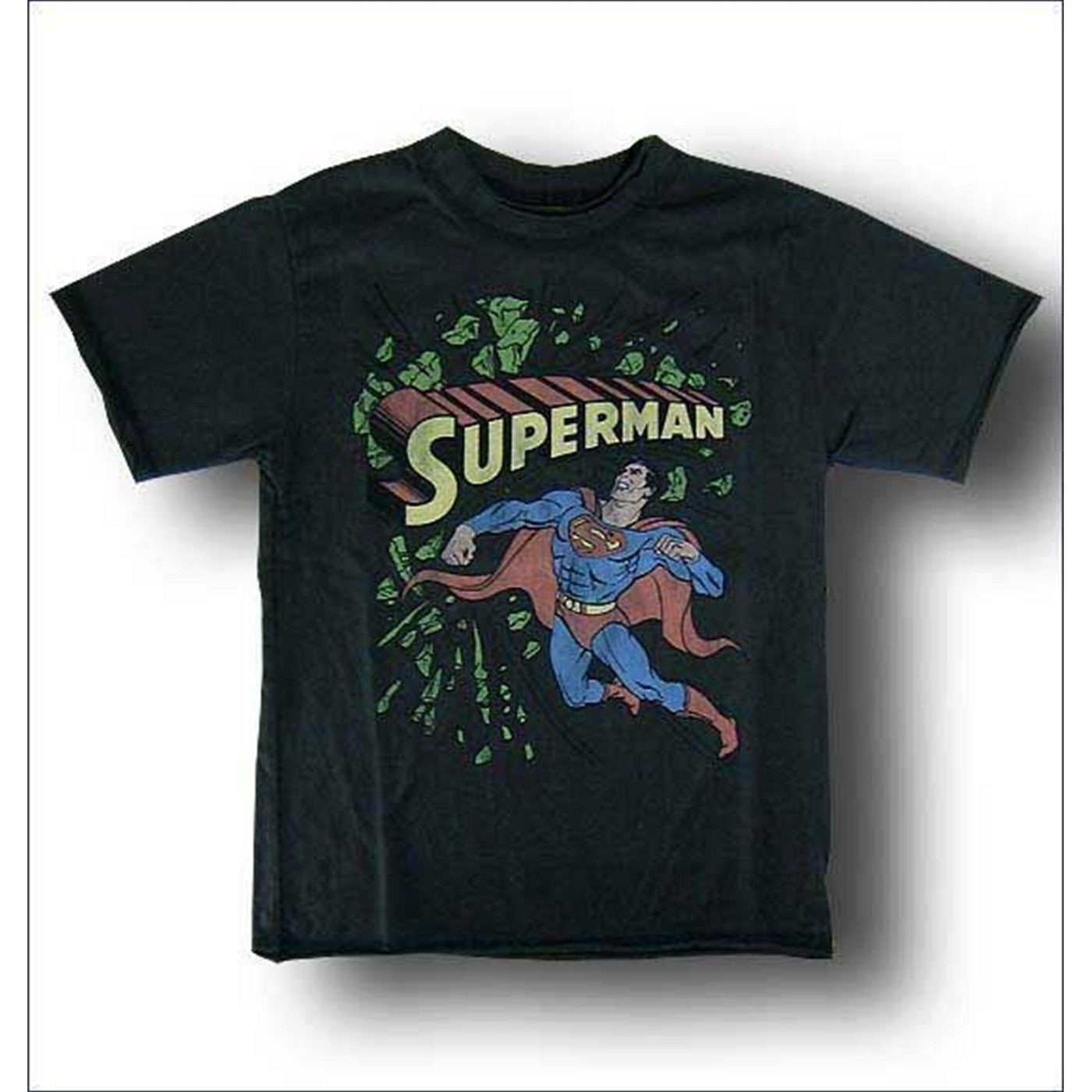 Superman Punch Juvenile T-Shirt by Junk Food, Grey