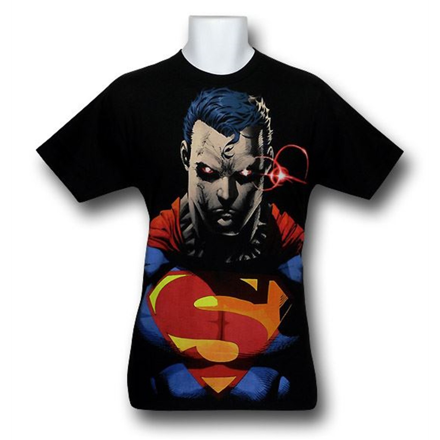 Superman Red Eye Gaze T-Shirt, Black