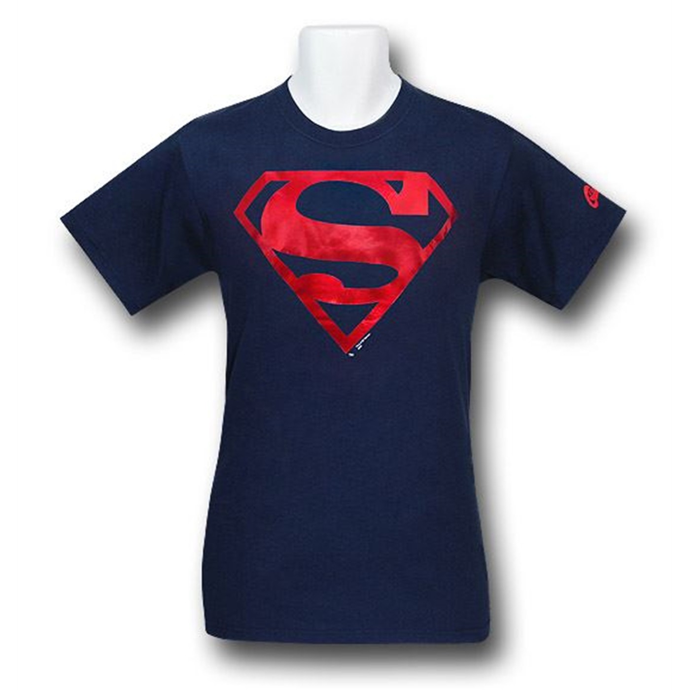 Superman Red Metalix Symbol T-Shirt, Blue
