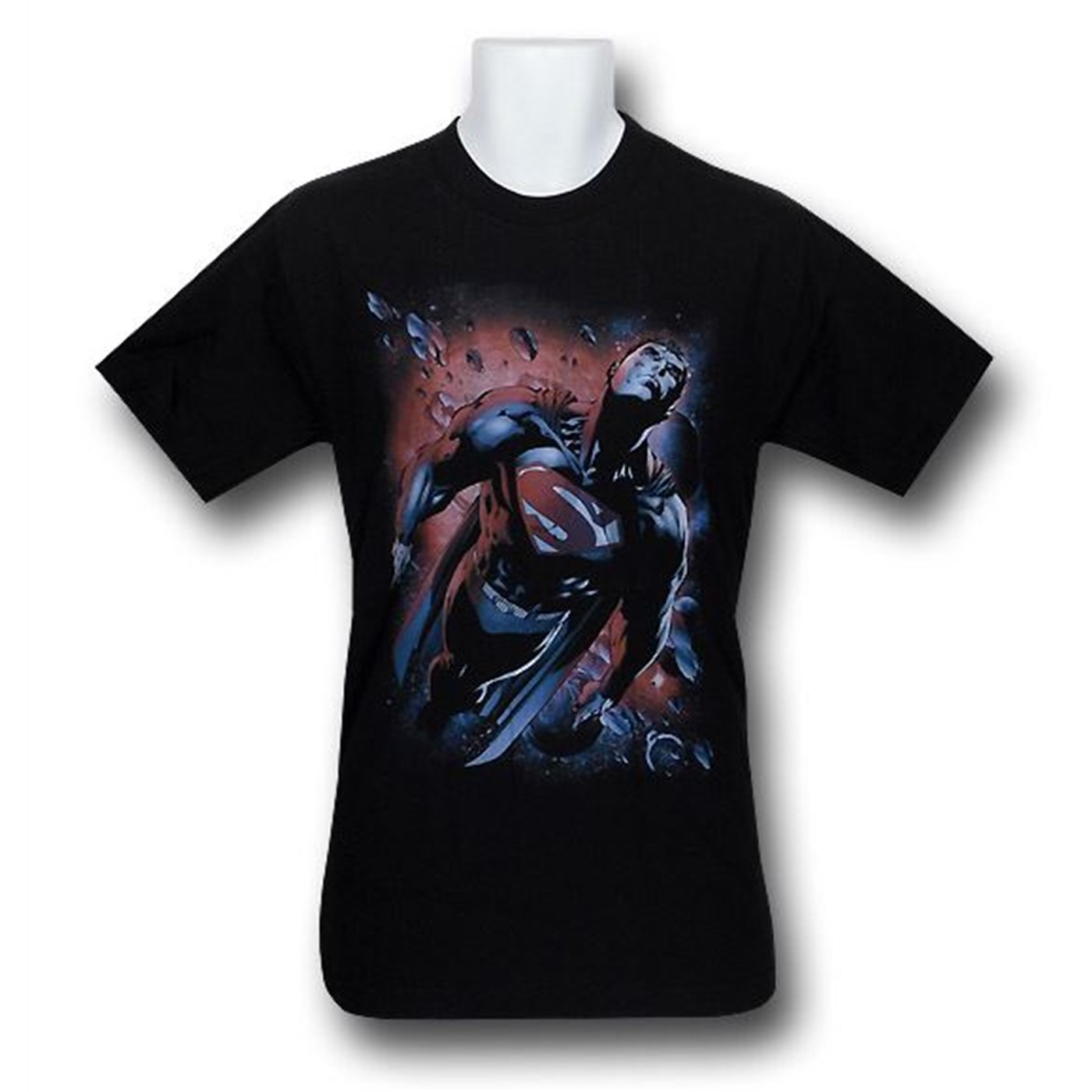Superman Red Star Escape T-Shirt, Black