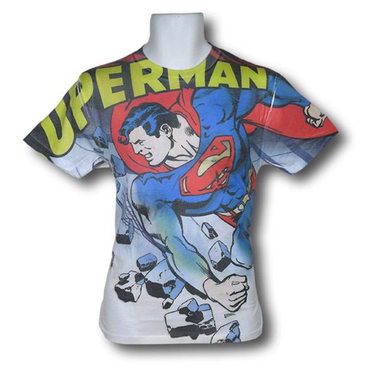 Superman Rock Rematch Sublimated T-Shirt, White