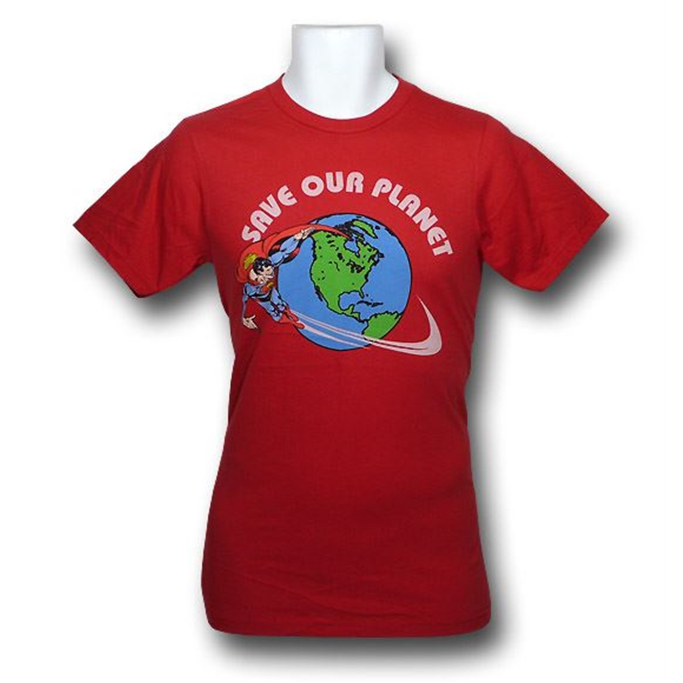 Superman Save Our Planet 30 Single T-Shirt, Red
